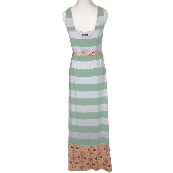MATILDA JANE Seaside Afternoon Maxi Striped Floral Belted Dress Size Medium - Picture 2 of 14